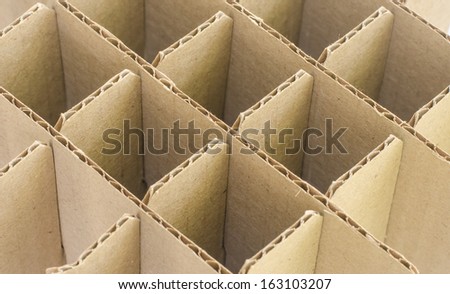 Cardboard paper model  isolated over white background