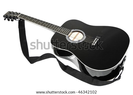 stock photo : Guitar black