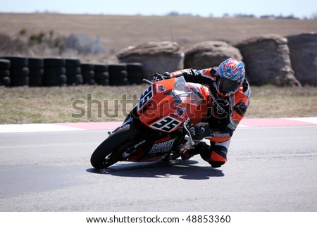 DECATUR, TX - MARCH 13 : RideSmart team leader Ty Howard races to victory in the six hour endurance race for super bikes at Eagles Canyon Raceway on March 13, 2010 in Decatur, TX.