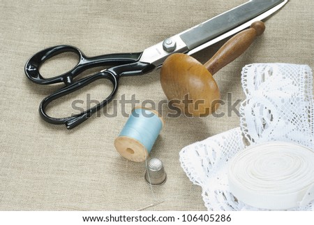 tailor tools, canvas background