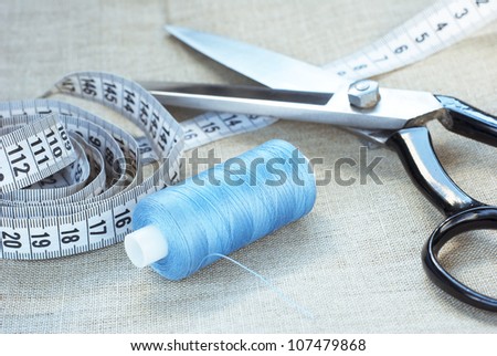 tailor tools, canvas background