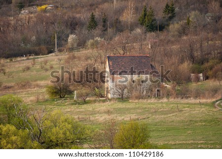 medieval catholic church on a hill