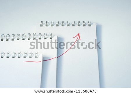 note books with growing graph