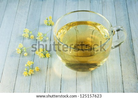 herbal tea with linden flowers