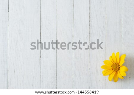 summer flower on wooden table background