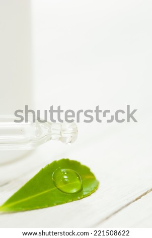 pipette with anti aging serum drop