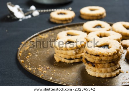 cookies on black canvas