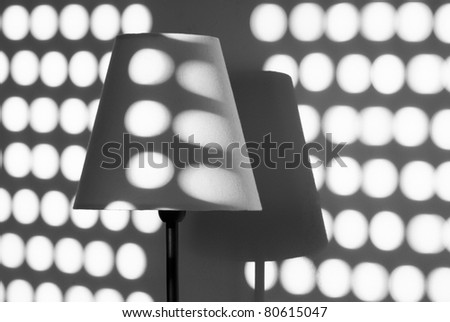 light dots on classic lamp