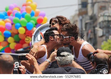 TEL AVIV - JUNE 11: Annual Gay Pride Parade and Week of Proud celebrations on the streets June 11, 2010 in Tel Aviv, Israel.