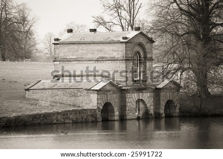 old fashioned boat house