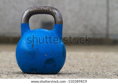 Kettle bell used for crossfit training