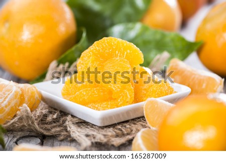 Portion of preserved Fruits (Tangerines)