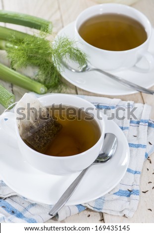 Homemade Fennel Tea wit some caraway (macro shot)