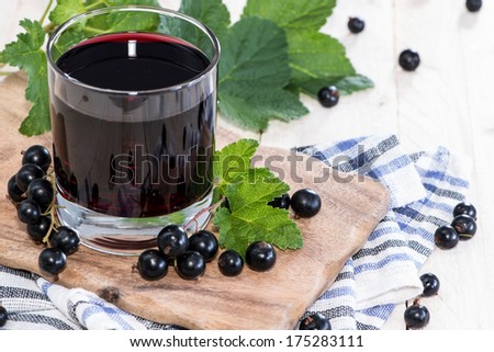 Fresh Black Currant juice with some fruits