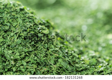 Heap of dried Parsley for background or texture use