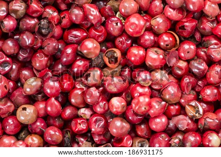 Pink Peppercorns (macro shot) for use as background image or as texture