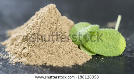 Small portion of Sage Powder (close-up shot)