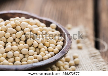 Portion of Soy Beans (detailed close-up shot)