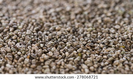 Hemp Seeds close-up picture for use as background image or as texture