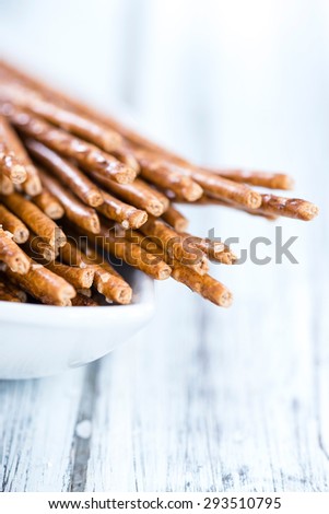 Portion of Salt Sticks (as detailed close-up shot)