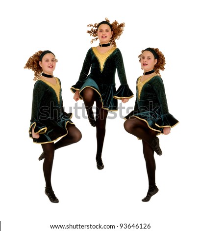 Composite of Irish or Celtic Dance Trio Routine