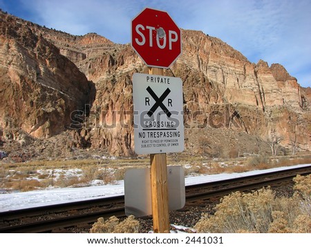 No trespassing sign in  rural Nevada