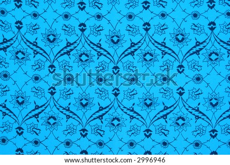 Silk cloth and hand painted flowers background