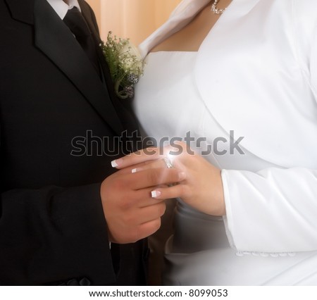 Wedding vows sealed with a ring ( a diamond is forever)