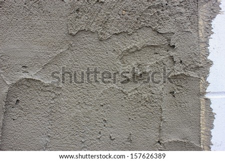 Fresh concrete on construction site