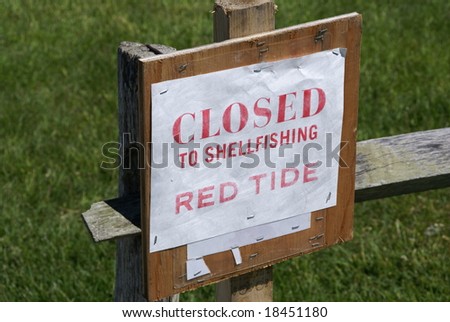 Red tide sign
