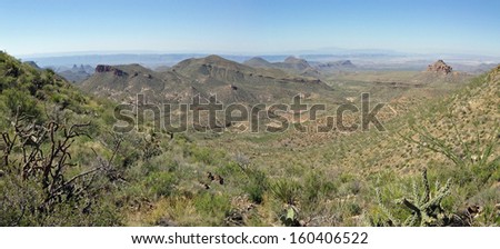 View west from Dodson Trail in Big Bend National Park, Texas