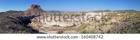 Tuff Canyon and Sierra Castellan in Big Bend National Park, Texas