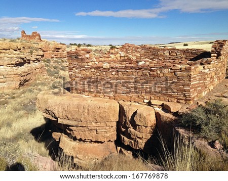 Box Canyon ruins in Wupatki National Monument in Arizona