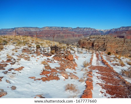 South Kaibab Trail middle section in Grand Canyon National Park in Arizona