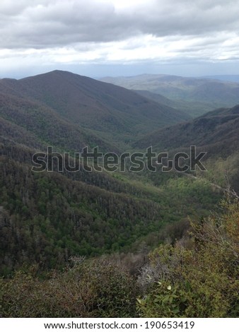 View from Chimney Tops in Great Smoky Mountains National Park