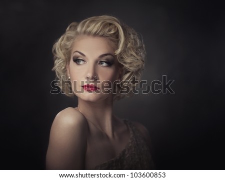 Retro woman portrait