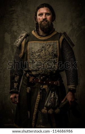 Medieval knight without weapon