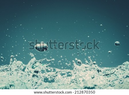 Water splashes on isolated background
