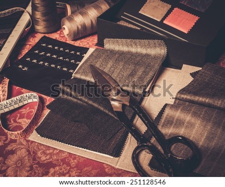 Cloth samples for custom made suits and jackets