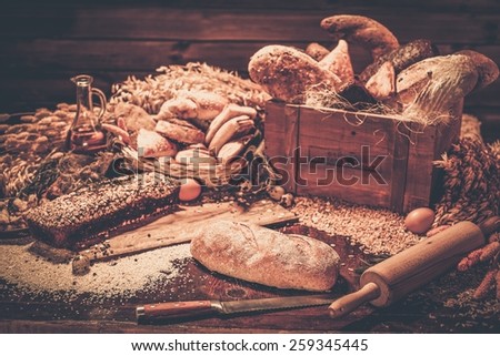 Homemade baked goods on a table