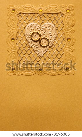 stock photo Luxury handmade wedding card