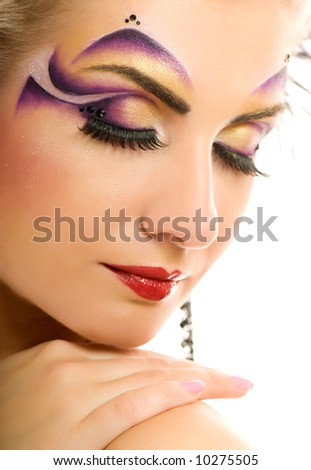 stock photo Creative fashion makeup Save to a lightbox Please Login