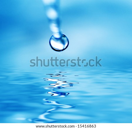Drop falling in water