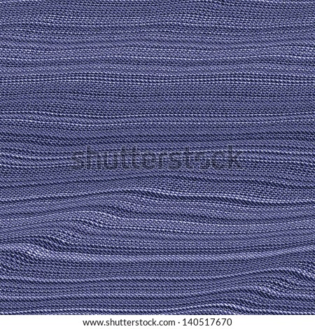 Wavy striped blue jeans fabric background. Seamless pattern.