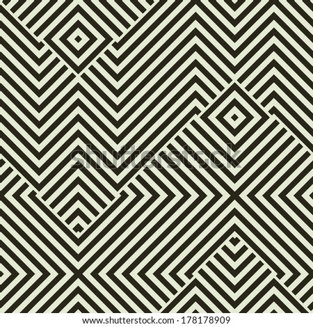 Abstract ornate striped geometric texture. Seamless pattern.