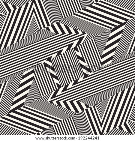Abstract broken striped textured geometric seamless pattern.