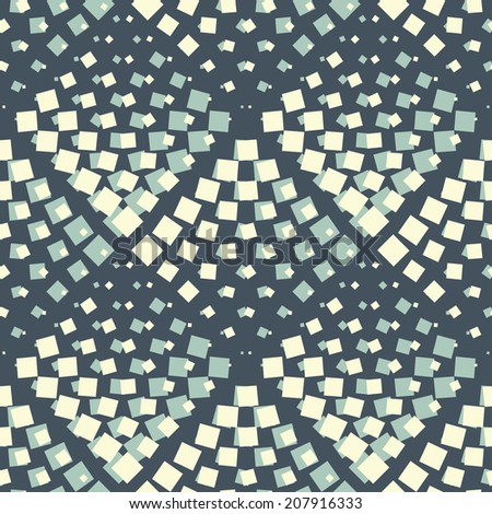 Abstract ornate half toned textured rhombus seamless pattern.