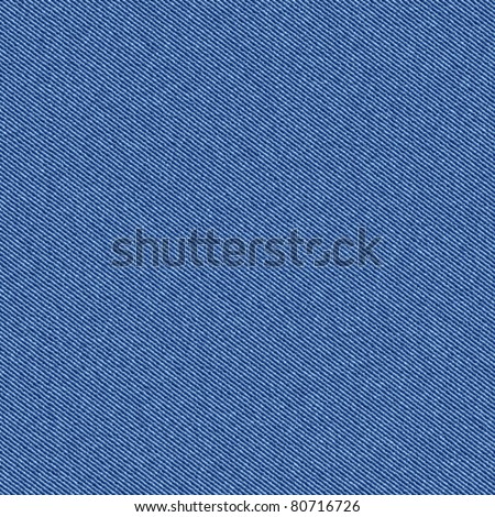 Textured striped blue jeans denim linen fabric background. Design are seamless. Vector.