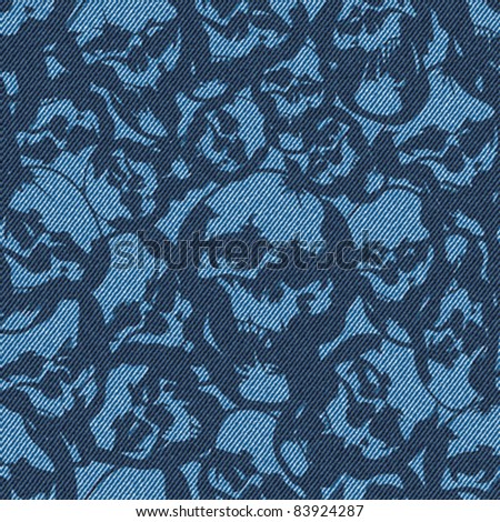 Blue Skull Fabric