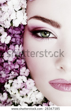 Black And White Face Portraits. stock photo : Black and white